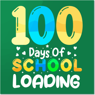 "100 Days of School Loading... ⏳📚" Posters and Art